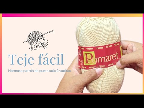 Muestra de Puntada fácil a crochet de solo 2 vueltas